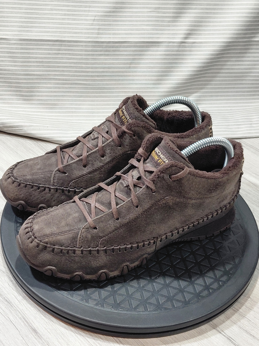 Skechers Womens Bikers Totem Pole Chukka Brown Suede Ankle Boots Moc Style W7.5